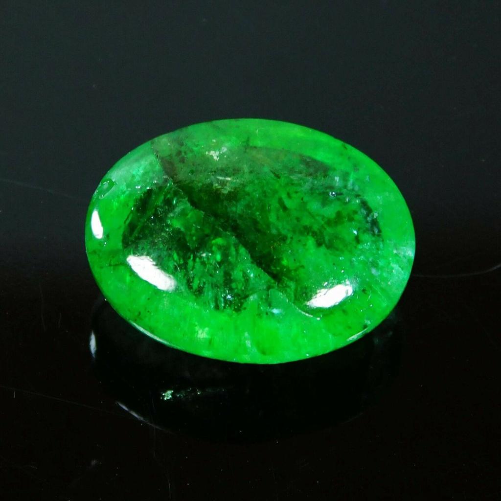 Natural Green Emerald Loose Gemstone Oval Cut 7.65 ct AAA Colombian for Jewelry Making and Crafts