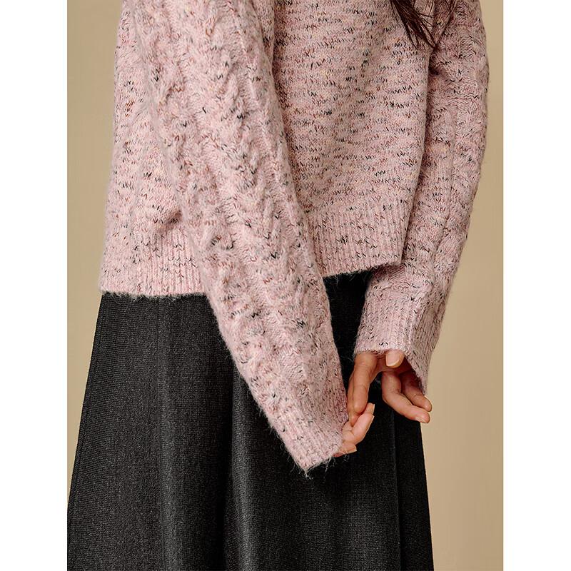 Inman Women's Cable Knit Half-Button Pullover Sweater