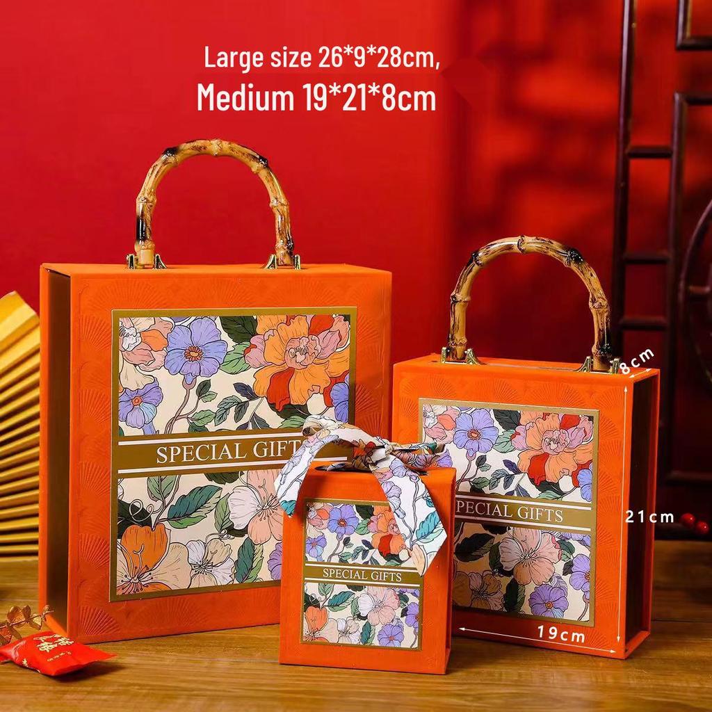 Bamboo Handbag Bridesmaid Gift Box - Wedding Favor & Candy Box