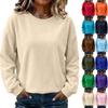 Women's Fashion Color Neck Long Sleeve Sweatshirt for Casual Daily Wear