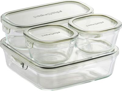 Iwaki Heat-resistant Glass Storage Container Olive Green System Set Mini Pack & Range PC-PRN4G42
