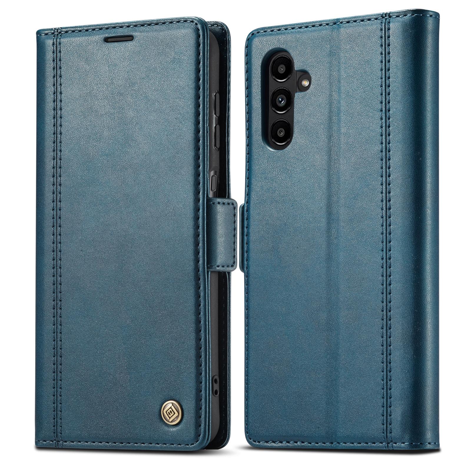 

LC.IMEEKE Shockproof Phone Case for Samsung Galaxy A54 5G,PU Leather Flip Phone Wallet Cover Stand Blue