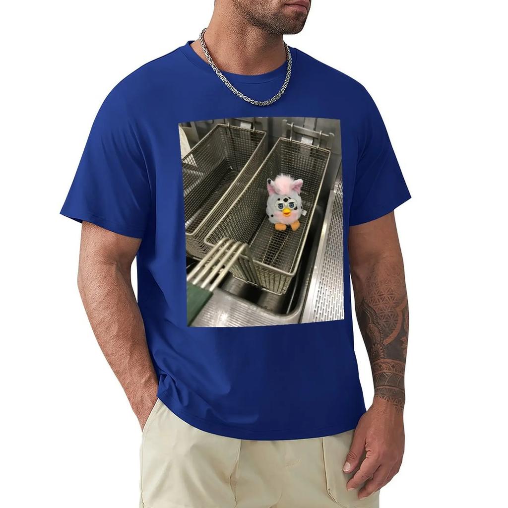 aesthetic clothes sports fan tshirts sweat shirtsmen Furby in fryer basket TShirt funny t shirt cat shirts