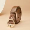 New Women's Double Sided Two-layer Cowhide Leather Belt Versatile Jeans Belt Decorative Belt for Women