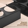 Portable Magnetic Water Bottle Organizer Metal Black White Fridge Cup Rack 3 Slots Space Saving Kitchen Storage Rack Office Use