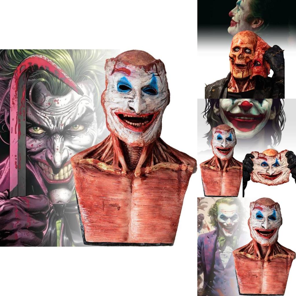 Scary Halloween Joker Jack Skellington Double Layer Latex Mask For Terrifying Costumes