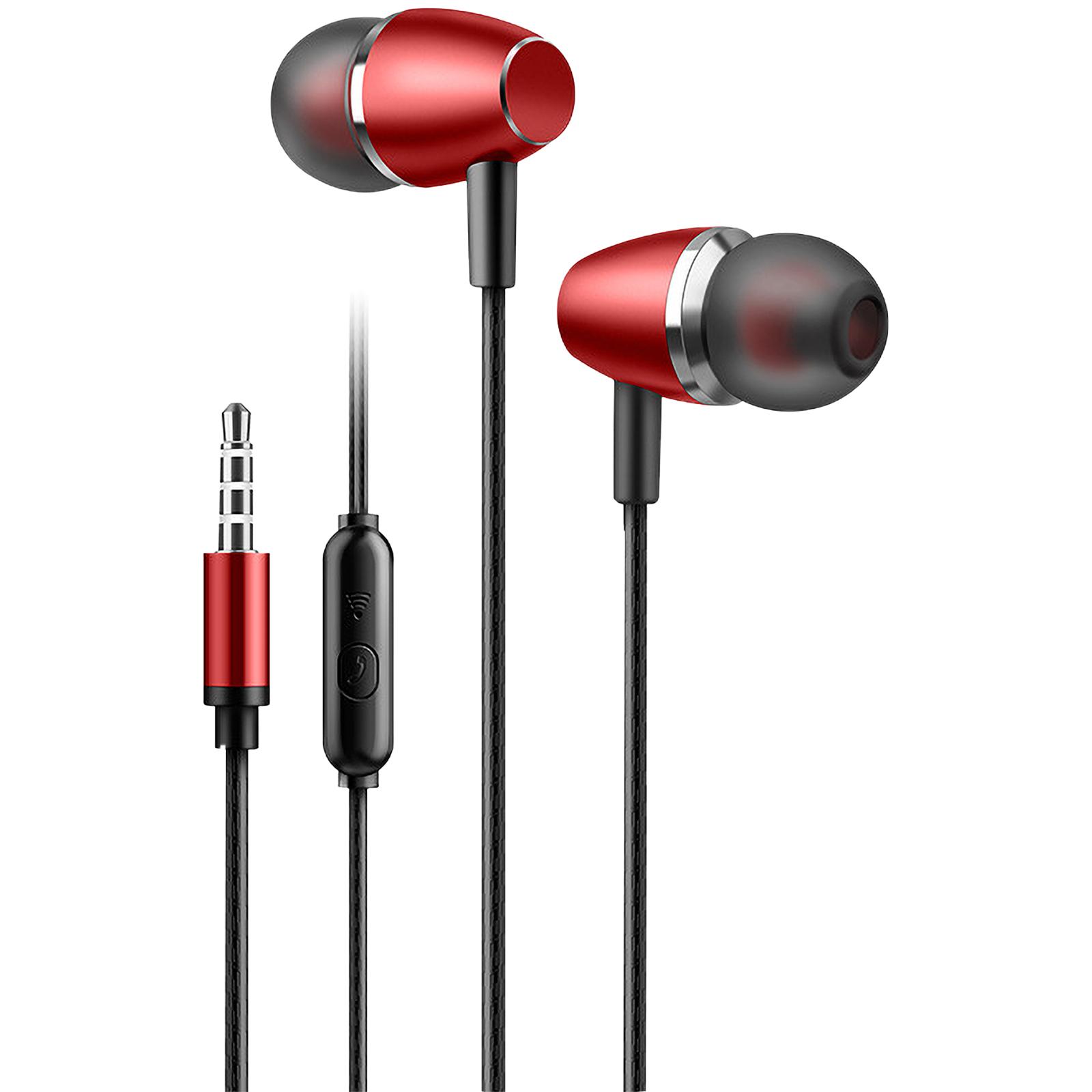 

Наушники Проводные наушники-вкладыши Проводные наушники-вкладыши Наушники-вкладыши Проводные наушники 3,5 мм с микрофоном Шумоизолирующие красный