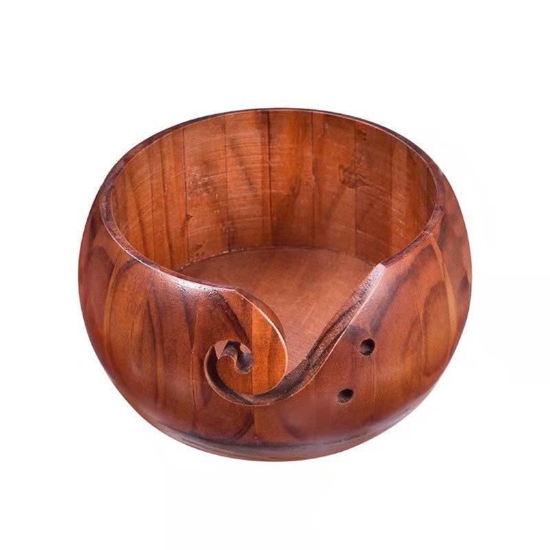 Wooden Yarn Bowl with Lid - DIY Knitting & Yarn Storage Craft