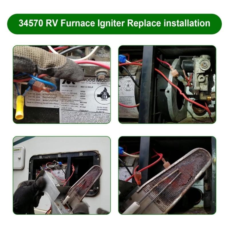 High Temperature Resistant Ignitions Electrode Kit for Motorhome Campers Furnaces Featuring Corrosion Proof Metal and Simple Installation