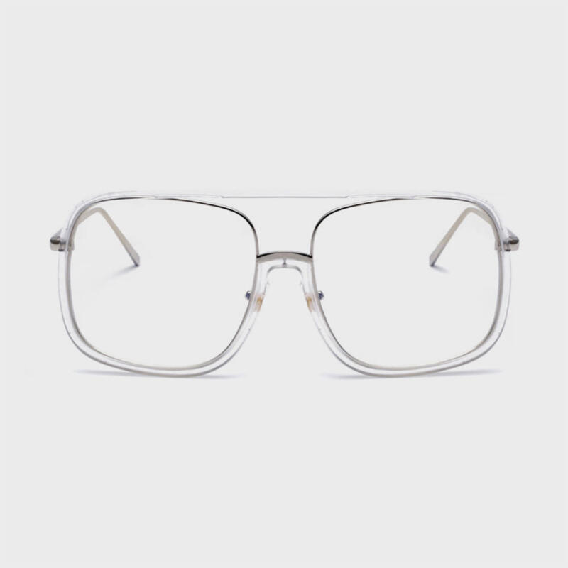 Neo Retro 39501R Overfit Two-Bridge Horn-Rimmed Glasses C2 Transparent