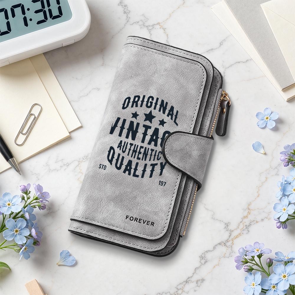 Vintage Long Wallet Portable Multi Card Holder