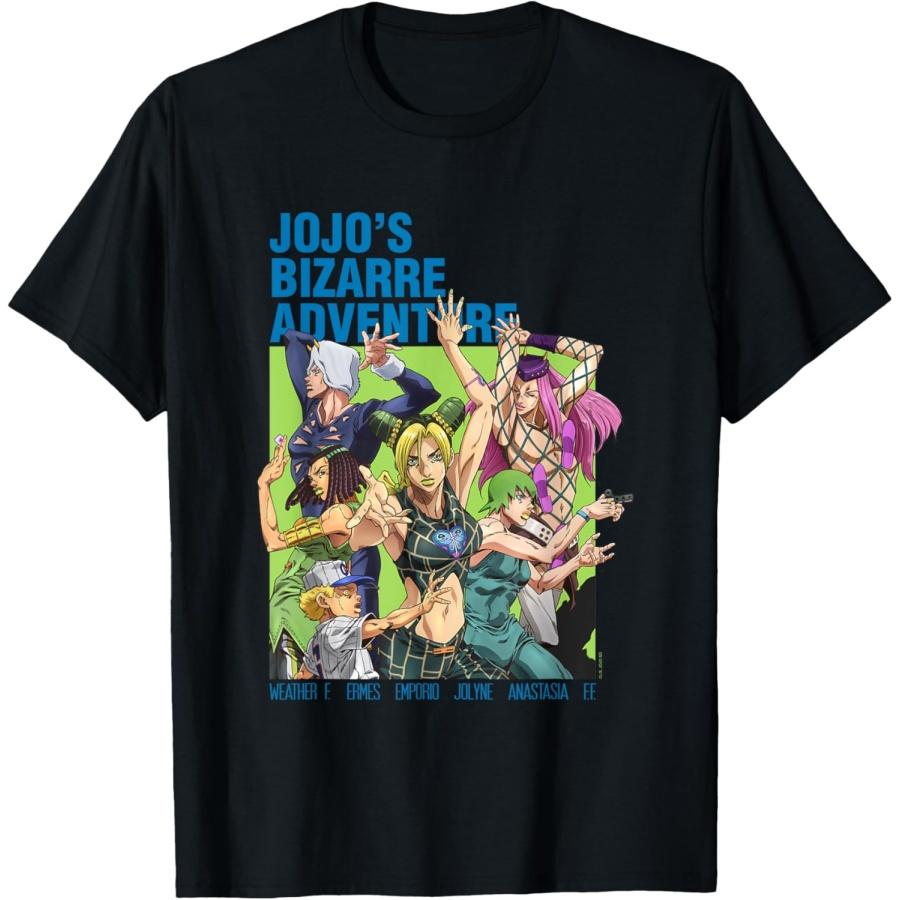 JoJo s Bizarre Adventure Часть 6 Stone Ocean Групповая поза Аниме Футболка S