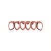 European Six-Tooth & Four-Tooth Hollow Fangs with Flat Teeth Hip Hop Grill Set