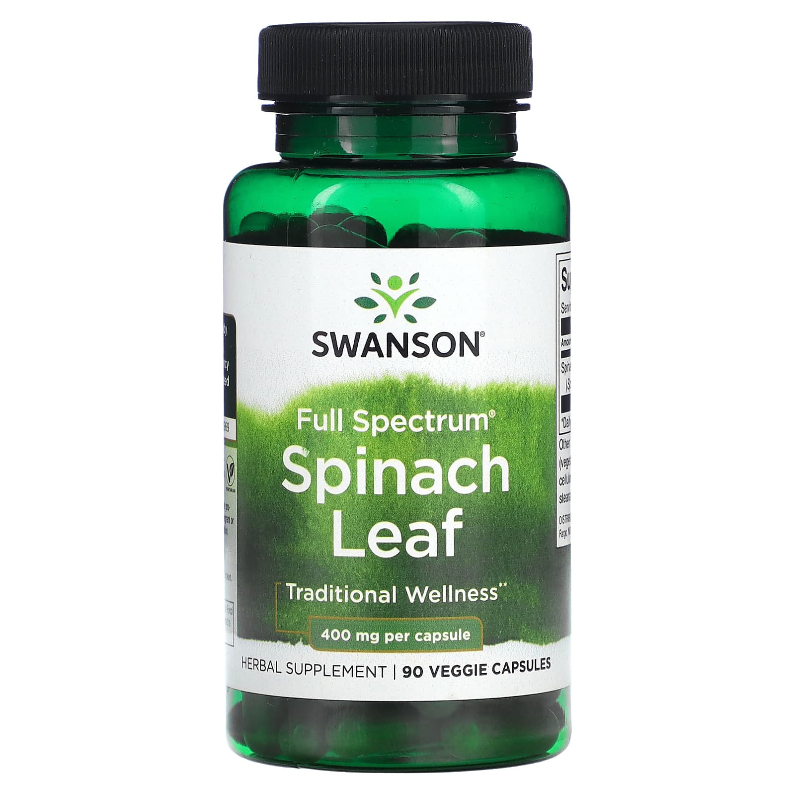 

Full Spectrum Spinach Leaf, 400Mg, 90 Veggie Caps