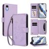 Butterfly Love Flower Multi-card Zipper Wallet Leather Phone Case