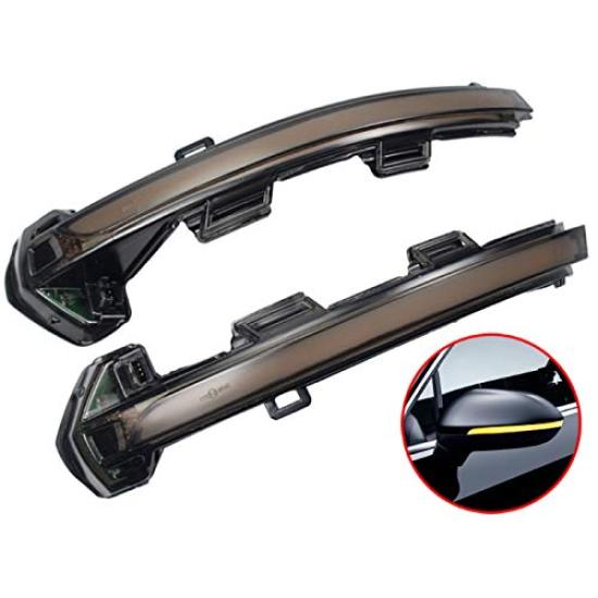 Volkswagen compatible products Door mirror Sequential turn signal LED VW Arteon Passat Flowing turn signal Smoke lens Side mirror Sequential turn