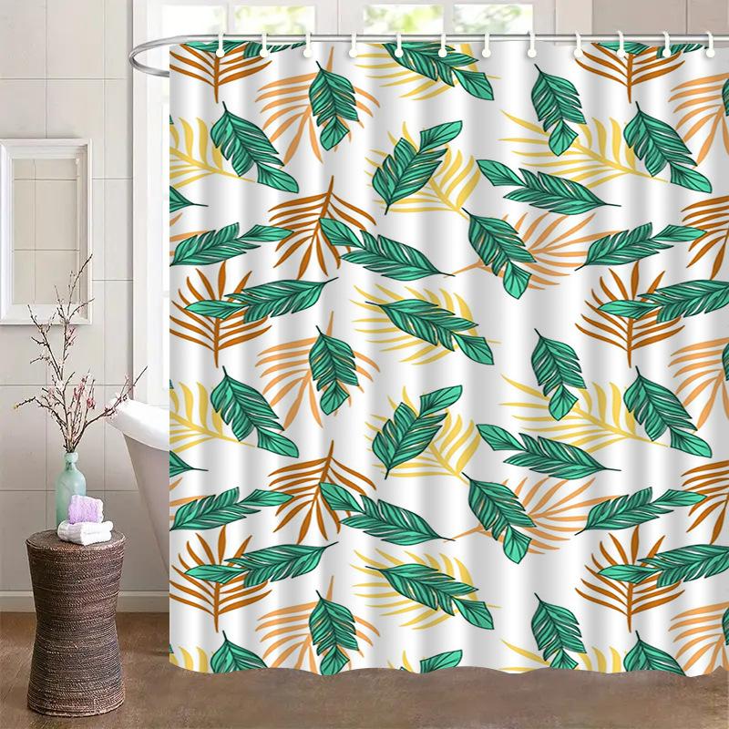 Peony Flowers Are Blooming.Washable Dirt-Resistant Shower Curtain Shower Head Waterproof Polyester Bath Curtain For Home Decor