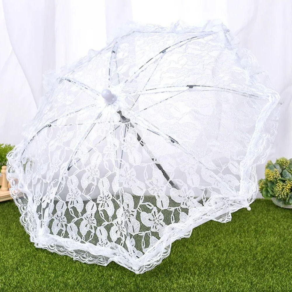 Elegant Lace Women's Lace Umbrellas Hollowed Out Wedding Decoration Props  Wedding Party Supplies