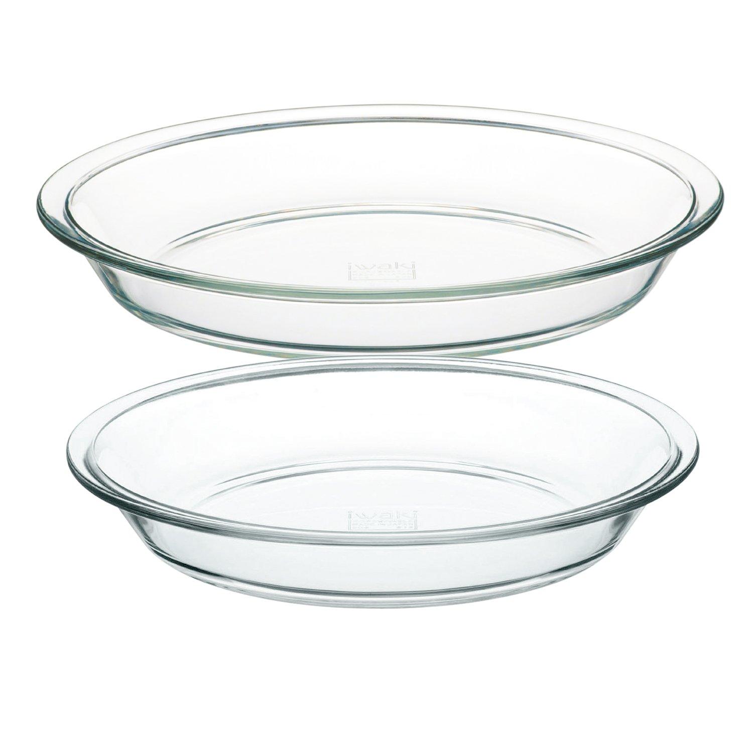 Iwaki Glass Basic Pie Dish Set 950ml KSKC208209 of Heat-Resistant (Large & Small, & 800ml) (Set 2)