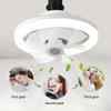 48W E27 360 ° Shaking Head Fan Light  Remote Control Ceiling Chandelier Fan Automatic Household Small RGB Ceiling Fan Lamp