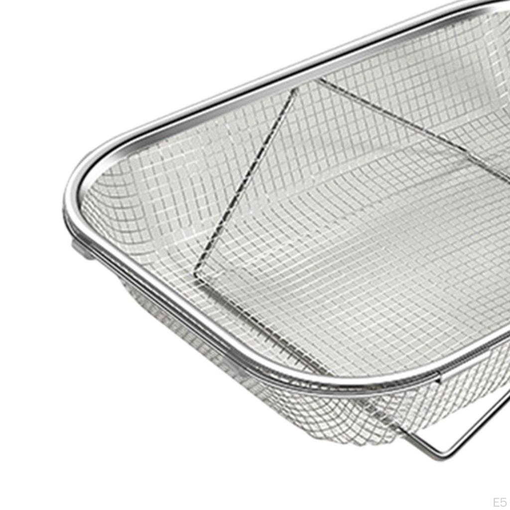 Drain Basket Sink Washing Basket, Collapsible Storage Rack Over The Colander Stainless