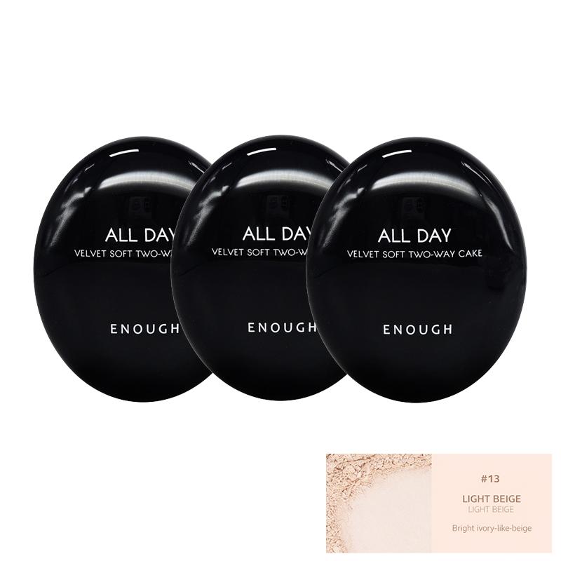 Enough All Day Velvet Soft Two Way Cake SPF28 PA++ 12g + Refill 12g (9 Options)