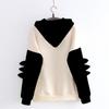 Women's Printed Contrasting Dinosaur Loose Casual Hoodie