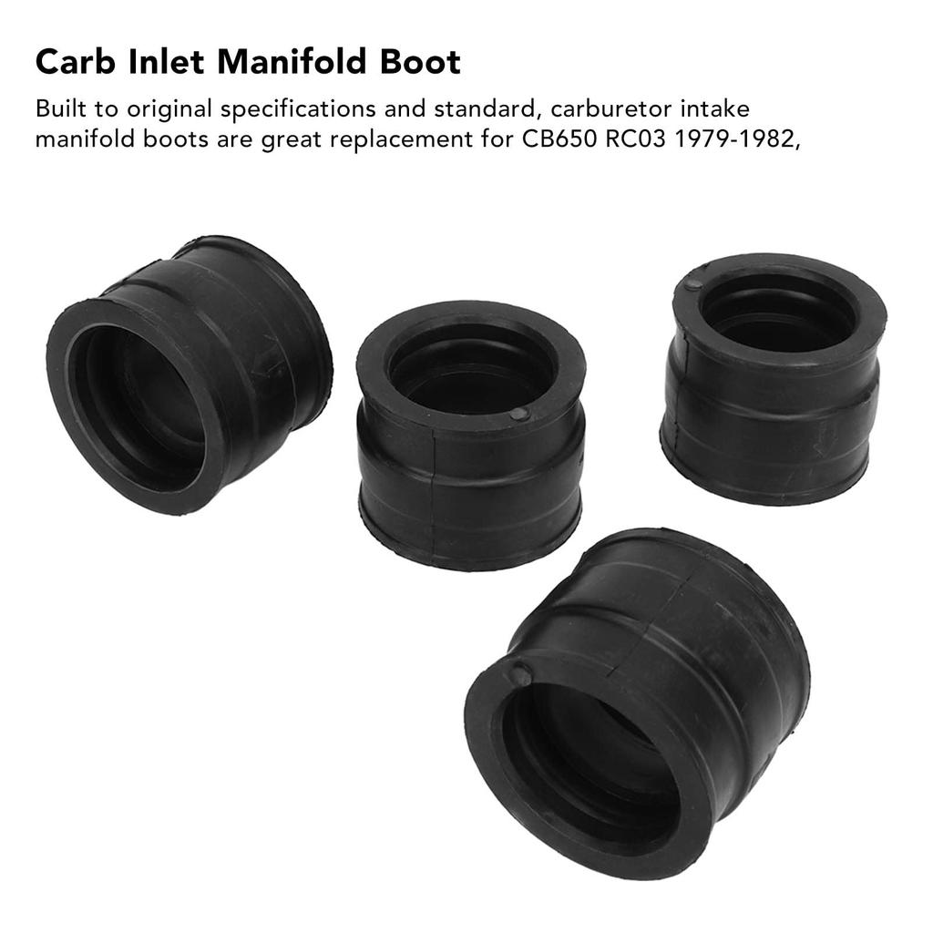 Yctze 4pcs Carburetor Intake Manifold Boot Rubber 35mm Intake Manifold Accessories