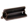 New Men's Genuine Cowhide Clutch Wallet Vintage Embossed Multi-Card Slots Wrist Strap Ready Stock Luxury Long Wallet
