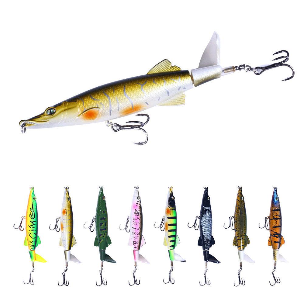 Tractor Crank Lure Set Surface Fishing Long-casting Floating ABS Live Bait Boxed Kit; Propeller-style Lure Freshwater Pike