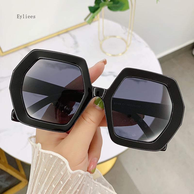 Retro Polygon Sunglasses - Large Frame Personalized Irregular Simple Fashion For Outdoor Travel And Street Photography Eyewear