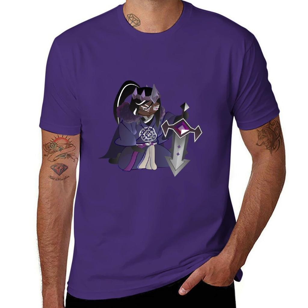 Cookie Run Kingdom Dark Cacao Cookie Meditate Tshirt Cute Tops For A Boy Plain Kawaii Clothes Unisex Workout Shirt