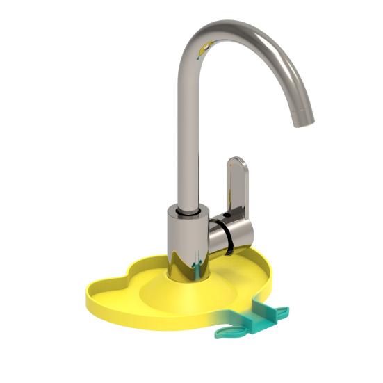 Splash Drain Mat Exquisite Shape Heat-Resistant Silicone Countertop Sink Splash Guard Faucet Drip Drain Pad Home Supplies