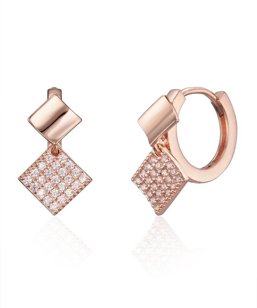 Ellejewelry 14K Gf Fine Square One-Touch Earrings Elgpee545