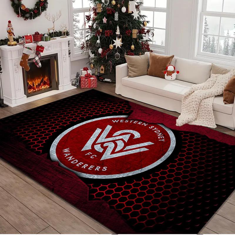 1PC rug Western Sydney Wanderers Fc Carpet, Chair Rug,Area Rug for Office Bedroom living rooms bedroom, Doormat decor Christmas fan gifts