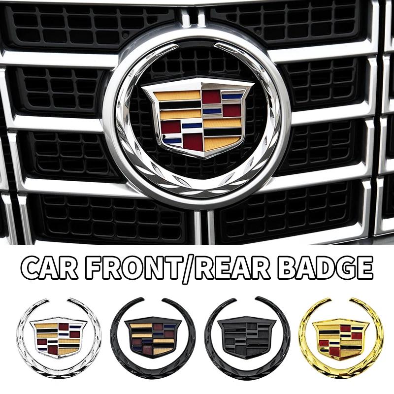 1pcs 3D ABS Car Front Grille Rear Trunk Logo Emblem Sticker for Cadillac SRX ATS XTS Auto Replacement Badge Decoration