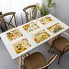 Sunflower Linen Square Spring Placemats Set of 6 Sunflower Kitchen Decor Vintage Spring Summer Sunshine Gnome Truck Table Mats