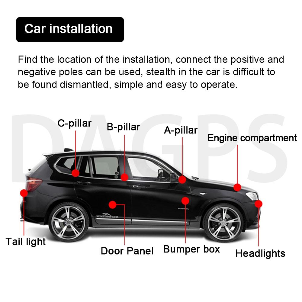 DAGPS Mini GPS Tracker TK205 Device ST-901 Car Motorcycle GSM Locator Remote Control With Real Time Monitoring System APP