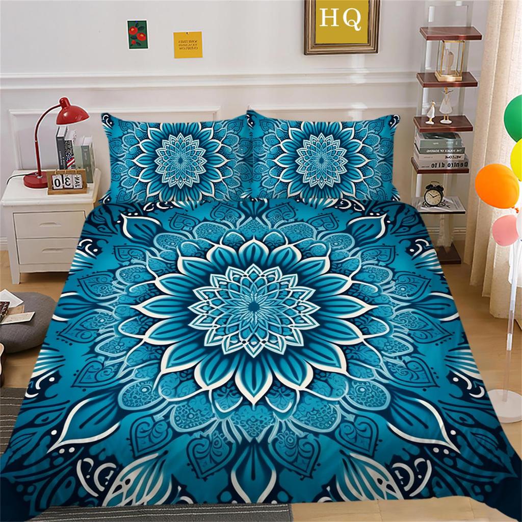 3D Digital Printing Bedding Set Bohemian Datura Quilt Cover Pillow Case Home Bedding Set AU/EU/US Full Size Single/Double Bed