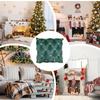 Christmas Cushion Pillow Cover 18x18 Inch Machine Washable Christmas Festive Plush Pillow Cover For Living Room Bed Sofa Bedroom