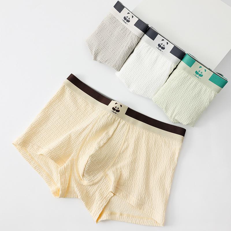 Pánské bavlněné boxerky - Prodyšné, mladistvé, měkká tkanina, čtyřrohový design