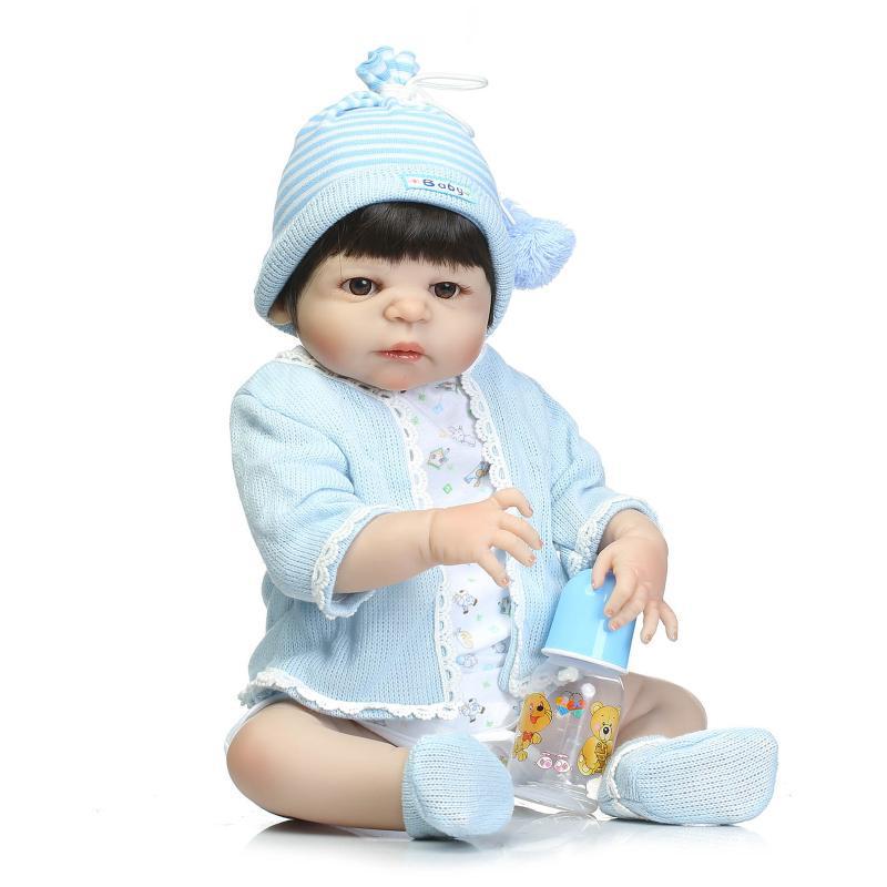 NPK Realistic Silicone Baby Doll Bath Toy 56 cm
