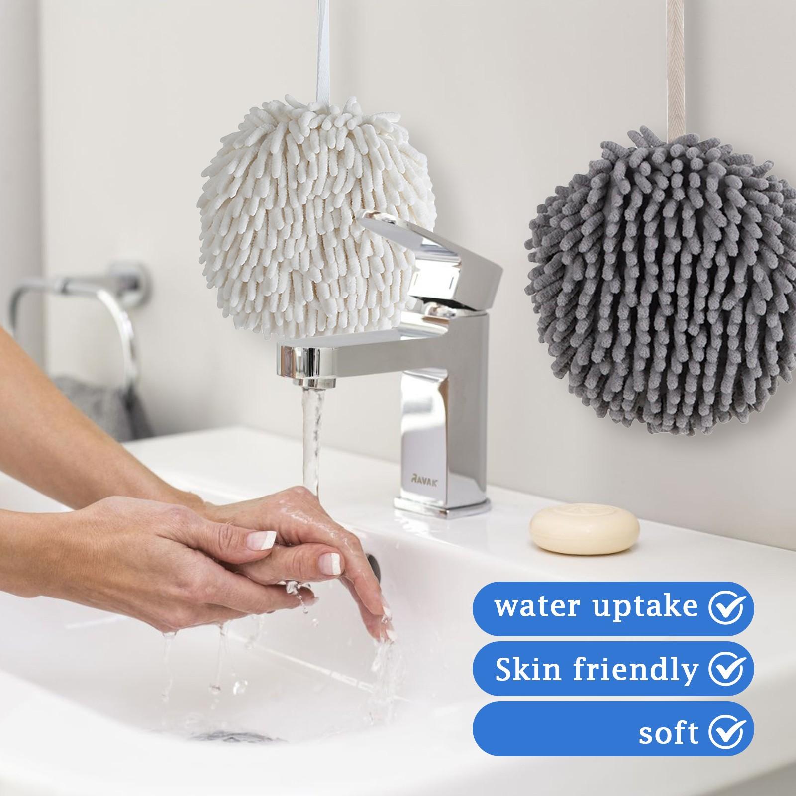 

Полотенце для рук, подвесное полотенце для рук, кухонное, утолщенное, впитывающее, быстросохнущее, для ванной, милые салфетки с этим инновационным декоративным полотенцем для ванной One Size белый