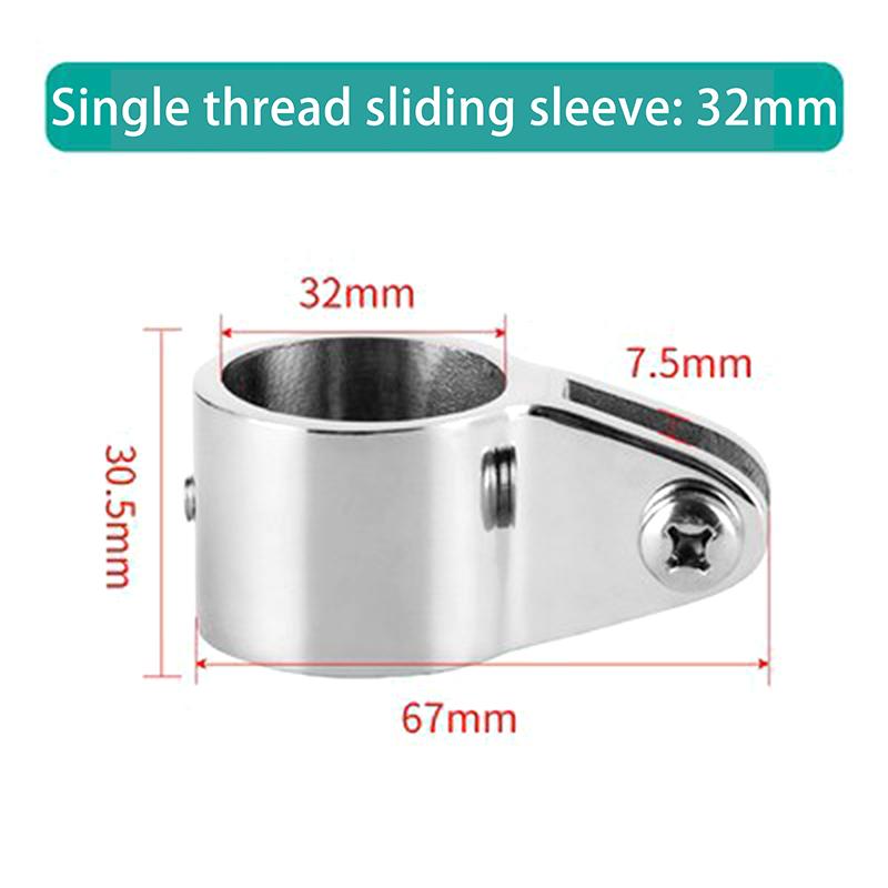 1Pc Boat Bimini Top Fitting Deck Hinge Slide Cap 19-32Mm Pipe Eye End Cap External Eye End Canopy Tube Boat Accessories