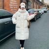 Down Cotton Coat for Women Loose 2025 Winter New Korean Thick Bread Coat Over Knee Preppy Style Coat