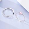 New copper Infinity Love Pink Heart Sparkling Cubic Zircon Rings Evil Eye Signet Ring for Women Protection Lucky Jewellery Gift