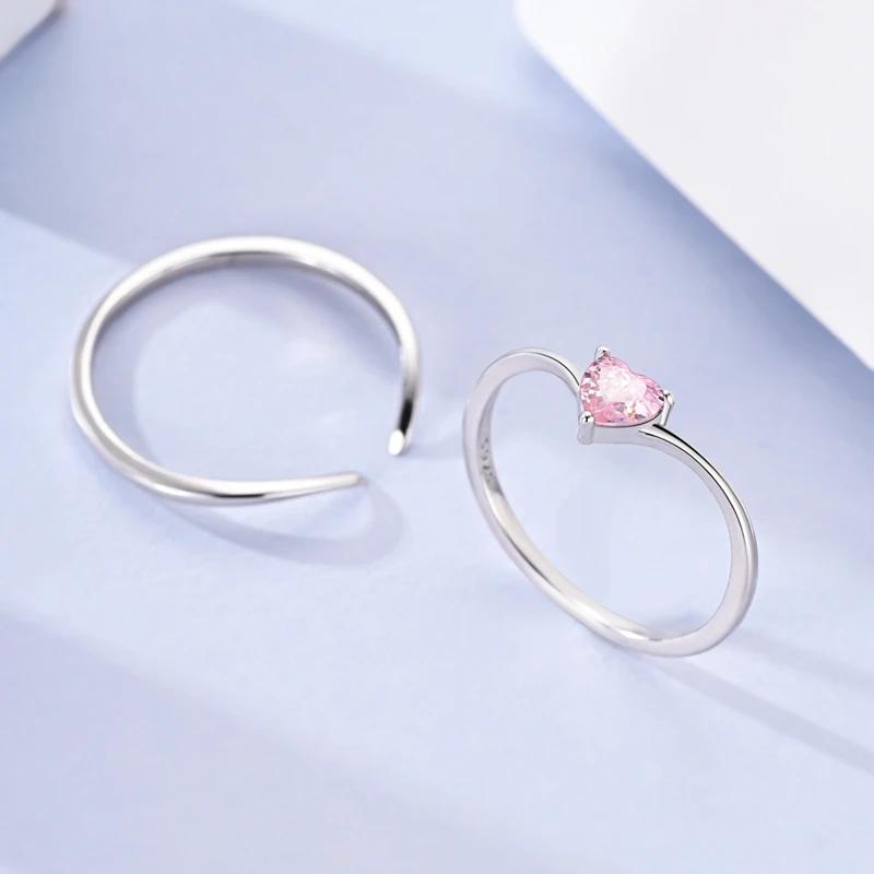 New copper Infinity Love Pink Heart Sparkling Cubic Zircon Rings Evil Eye Signet Ring for Women Protection Lucky Jewellery Gift