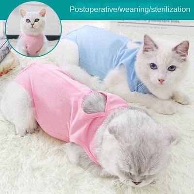 Breathable Sterilization Clothes for Female Cats Weaning Clothes Can Be Used To Prevent Licking After Cat Surgery.