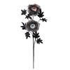 1/2/3Pcs Halloween Artificial Eyeball Flower with Black Maple Leaves Spooky Gothic Fake Silk Flower Home Table Centerpiece Faux Rose Decoration