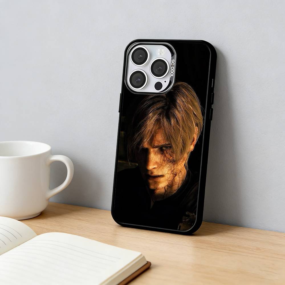 

Hot Game Cool Man Leon Scott Kennedy For iPhone 17,16,15,14,13,12,11 Plus,Pro Max,XS,Colorful Silver Phone case Funda Cover iPhone15plus